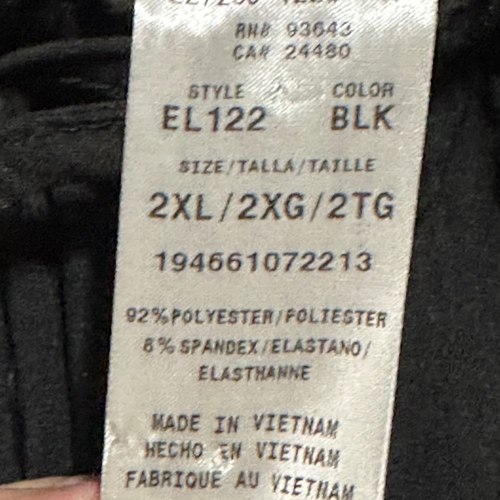 ELLE Women's Scrub Pants 2XL Black Contemporary Straight Leg Medical - Picture 3 of 4